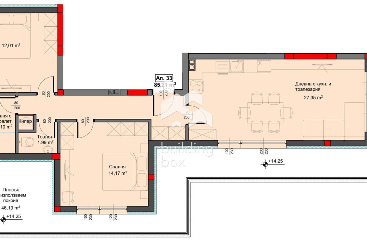 Тристаен апартамент с морска панорама в новострояща се сграда - 0