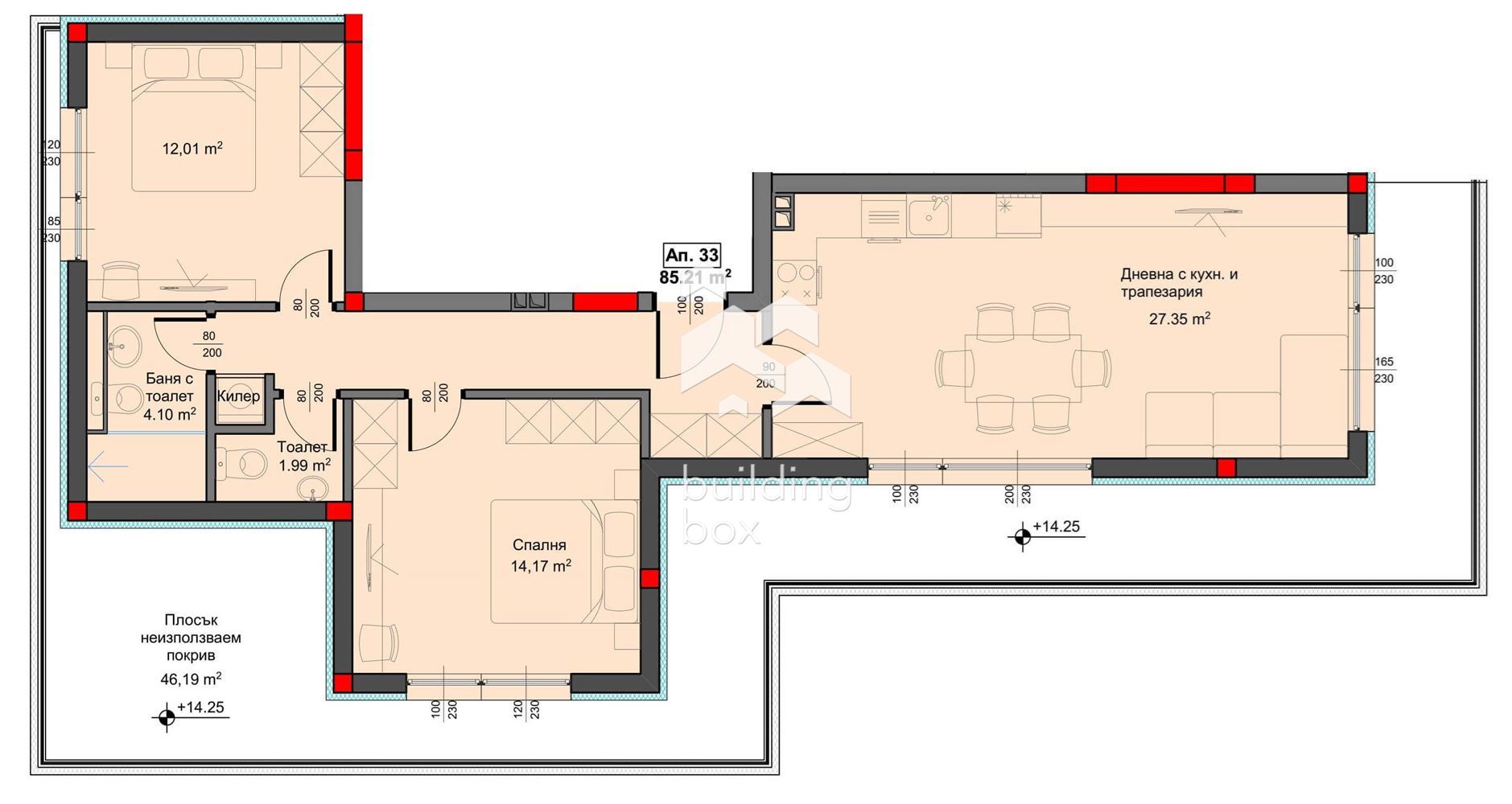 Тристаен апартамент с морска панорама в новострояща се сграда - 0