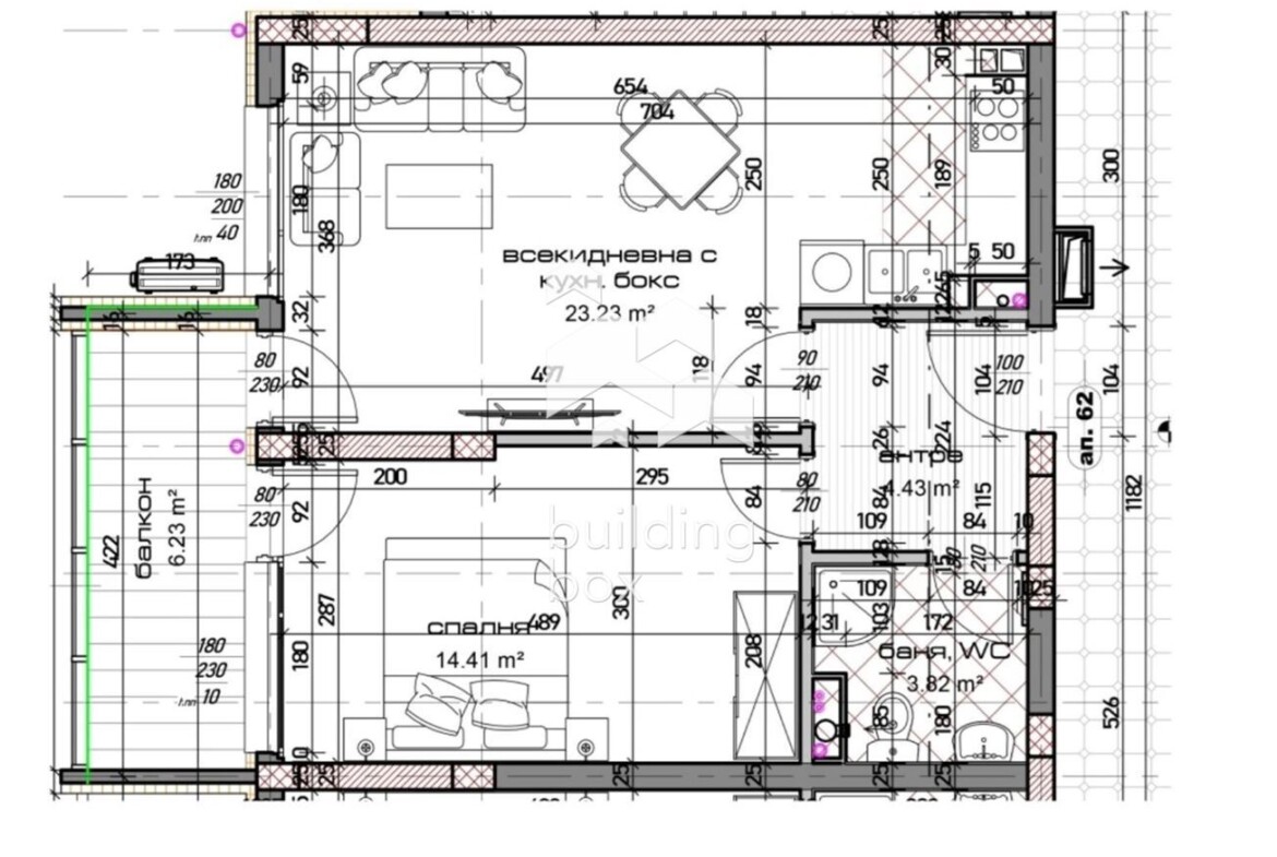 ДВУСТАЕН апаттамент на крачки от Делта планет мол - 0