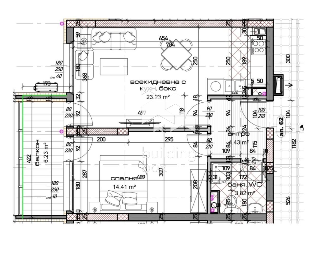 ДВУСТАЕН апаттамент на крачки от Делта планет мол - 0