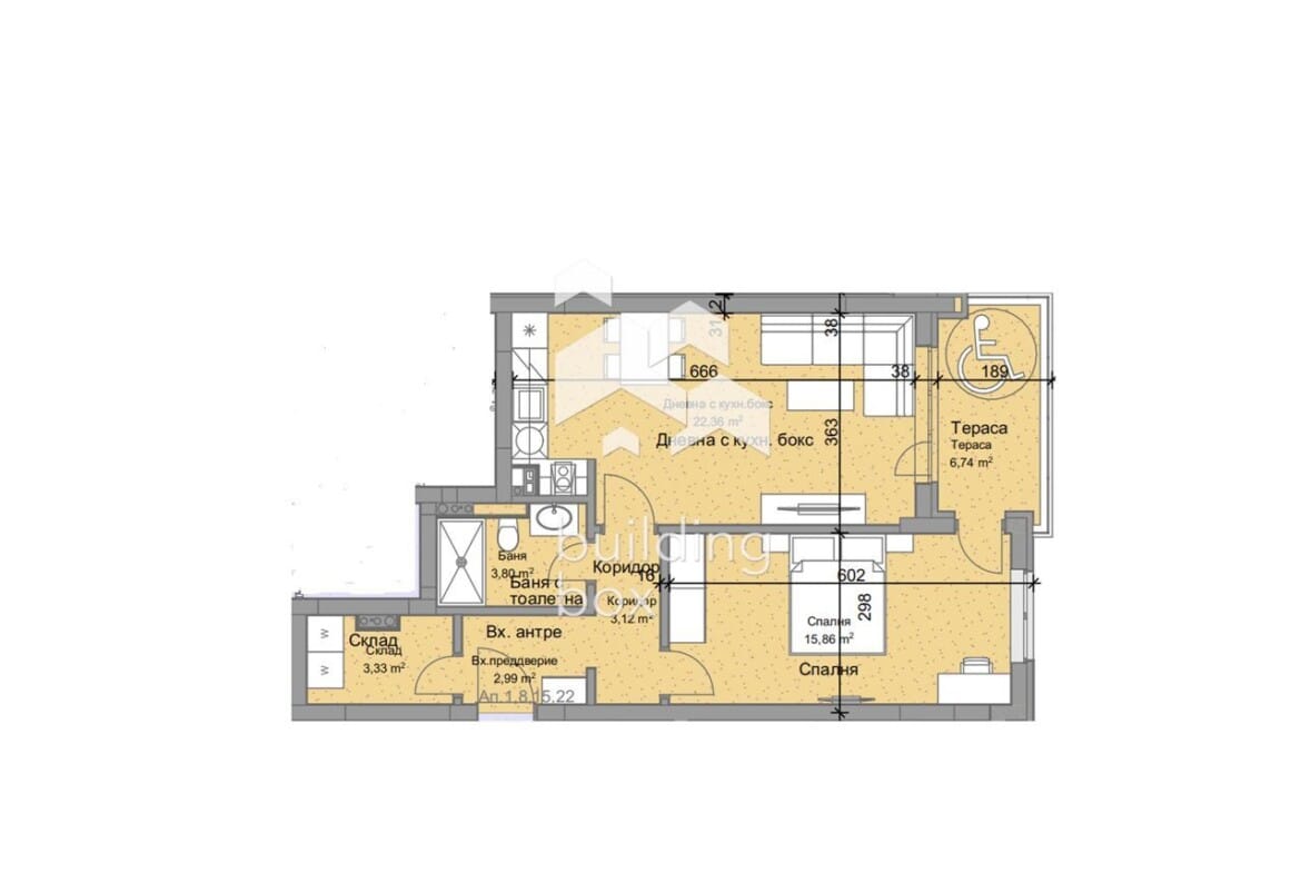Двустаен апартамент - кв. Остромила - 0
