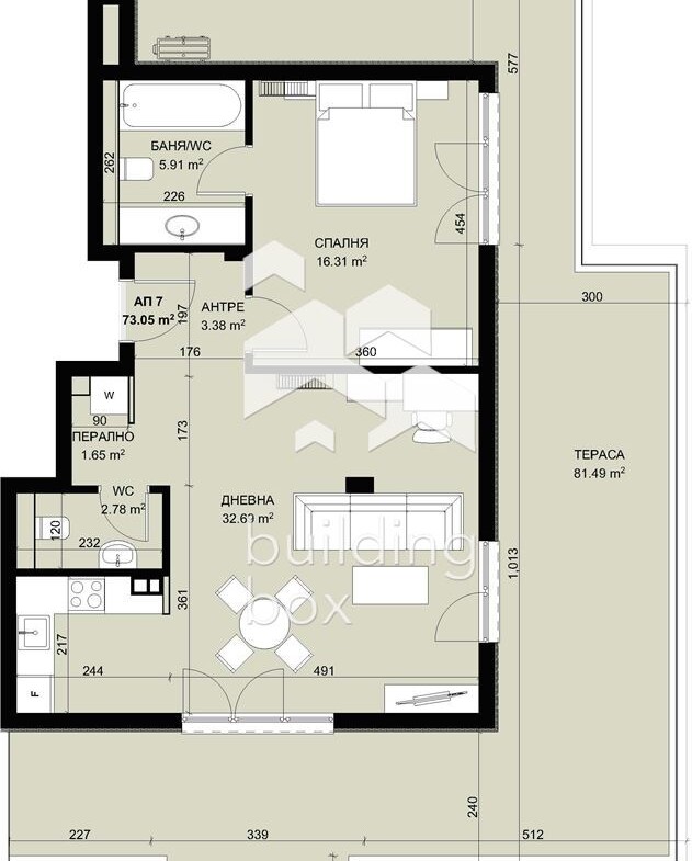 Двустаен апартамент в затворен комплекс, в парк с морска панорама - 0