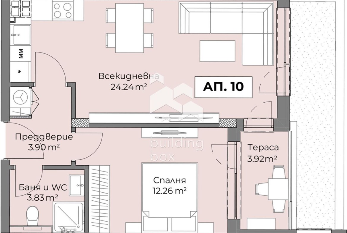 Апартамент с една спланя - кв. Христо Смирненски - 0