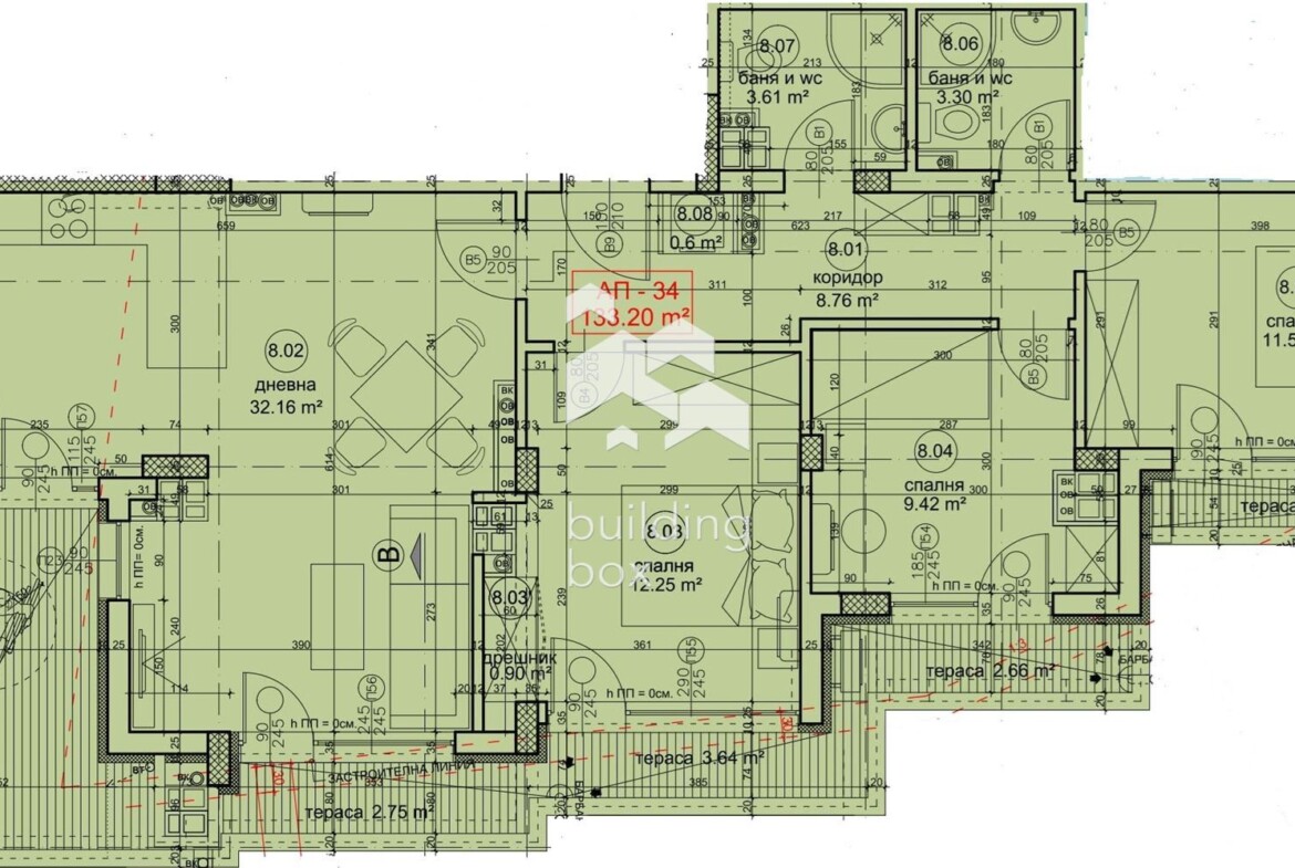 Четиристаен апартамент в новострояща се жилищна сграда - 0