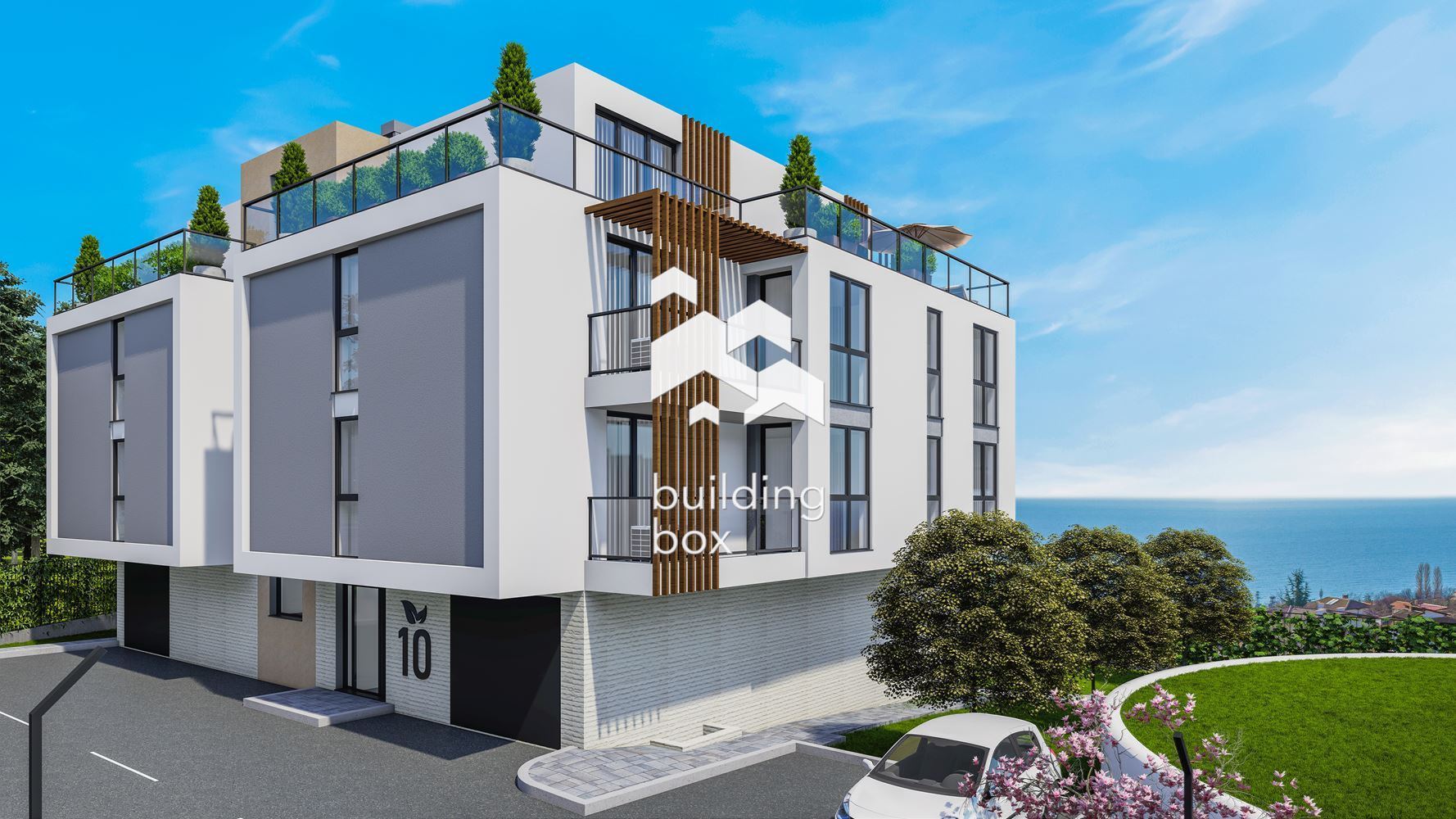 Двустаен апартамент в затворен комплекс, в парк с морска панорама - 0