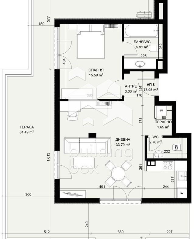 Двустаен апартамент в затворен комплекс в парк с морска панорама - 0