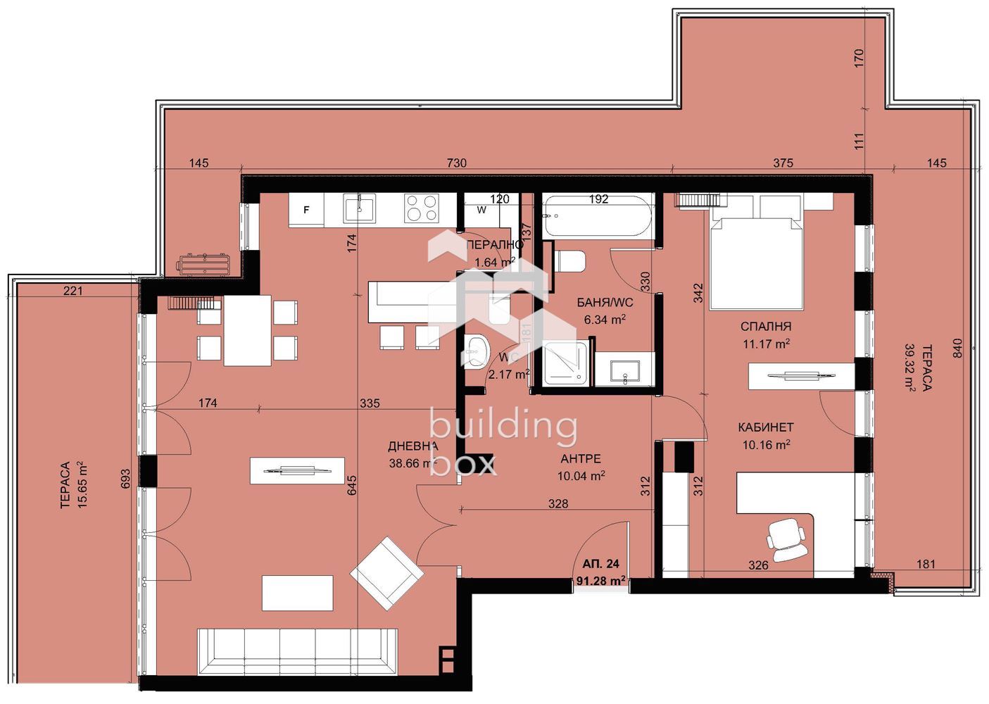 Двустаен апартамент в затворен комплекс в парк с морска панорама - 0
