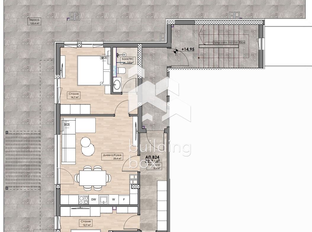 Голям панорамен апартамент с Акт 14 - кв. Кършияка - 0