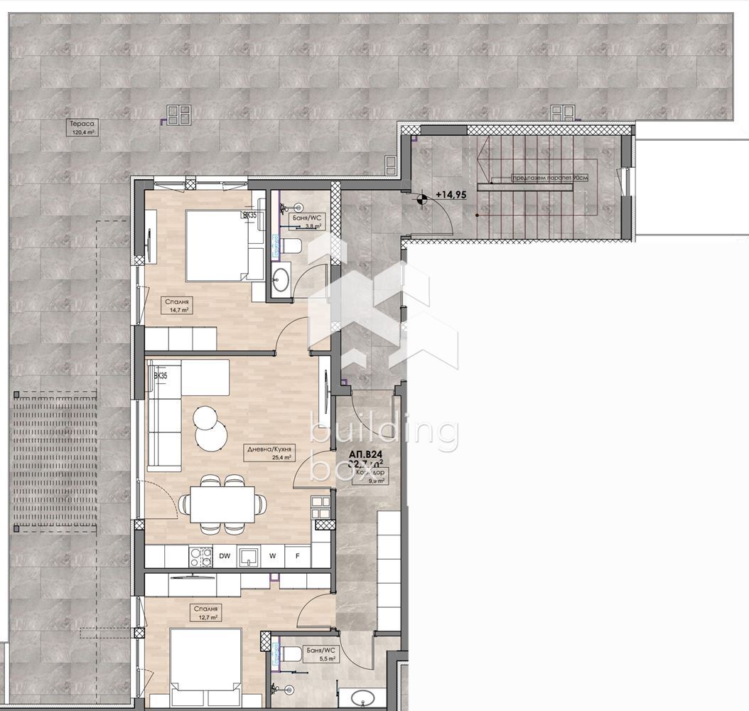 Голям панорамен апартамент с Акт 14 - кв. Кършияка - 0