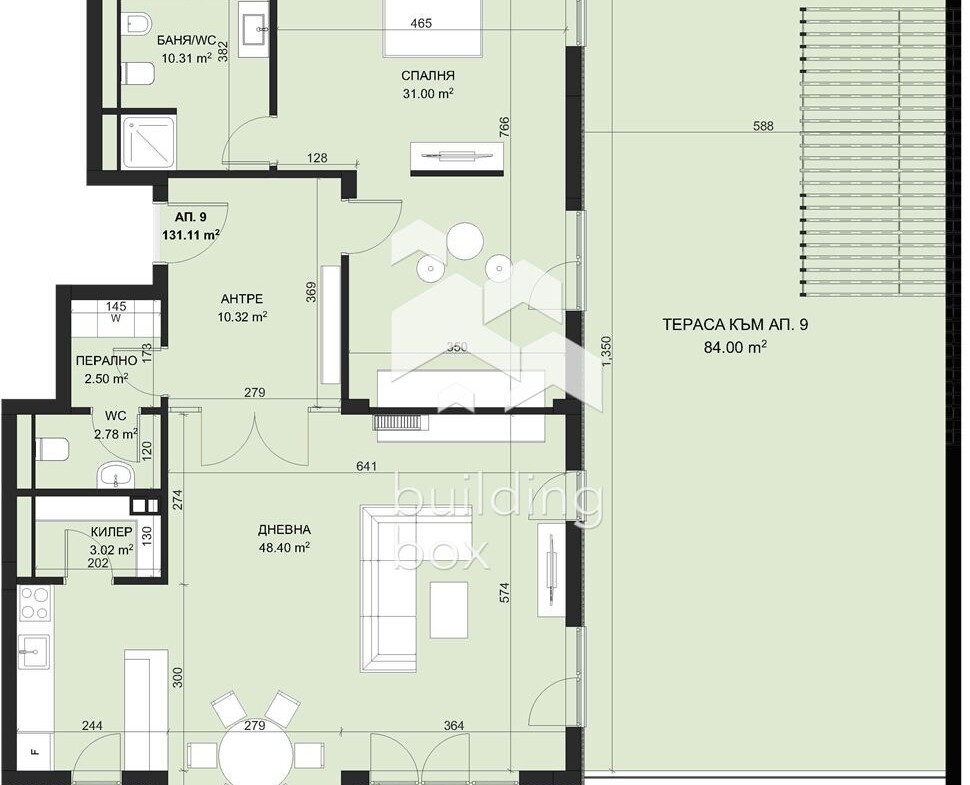 Двустаен апартамент с лаундж тераса в затворен комплекс в парк с морска панорама - 0