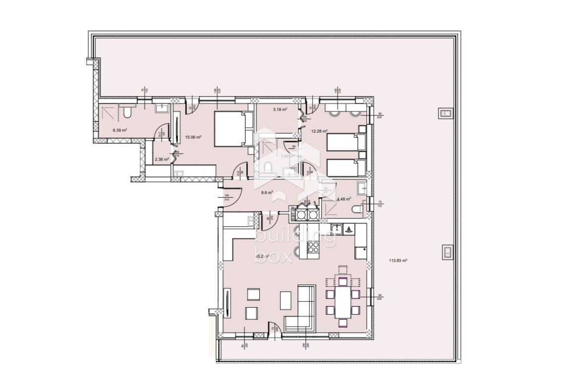 Тристаен апартамент с голяма тераса с АКТ 16 - 0