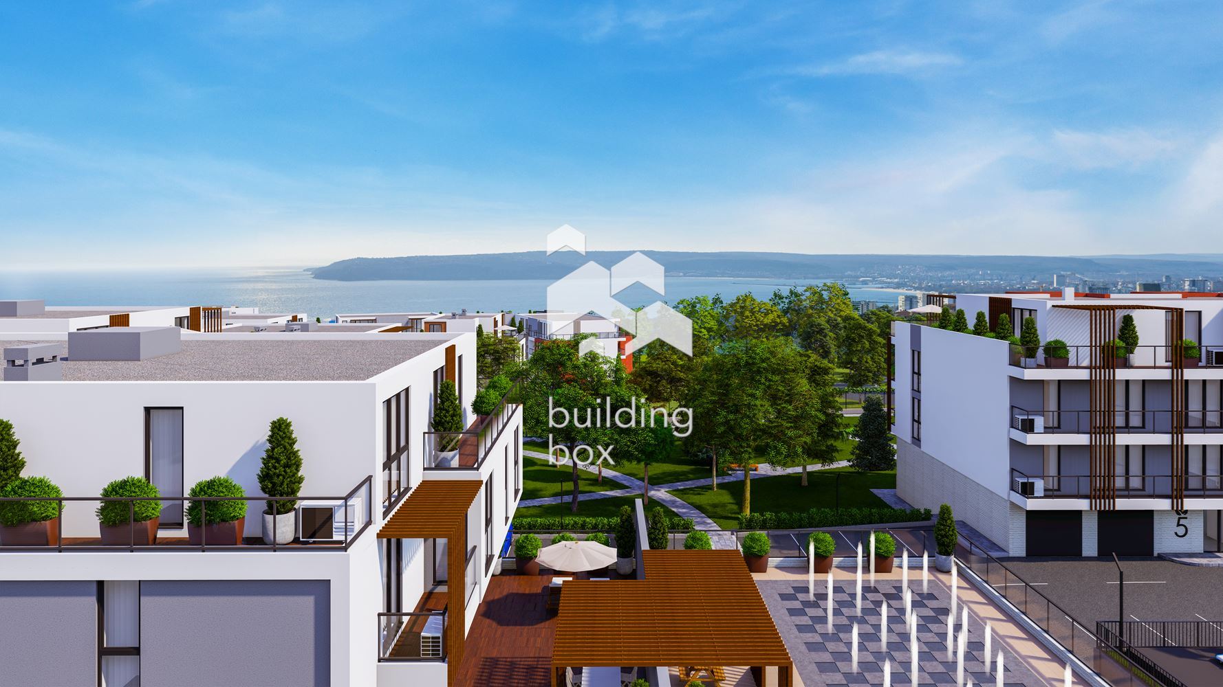 Двустаен апартамент в затворен комплекс в парк с морска панорама - 0