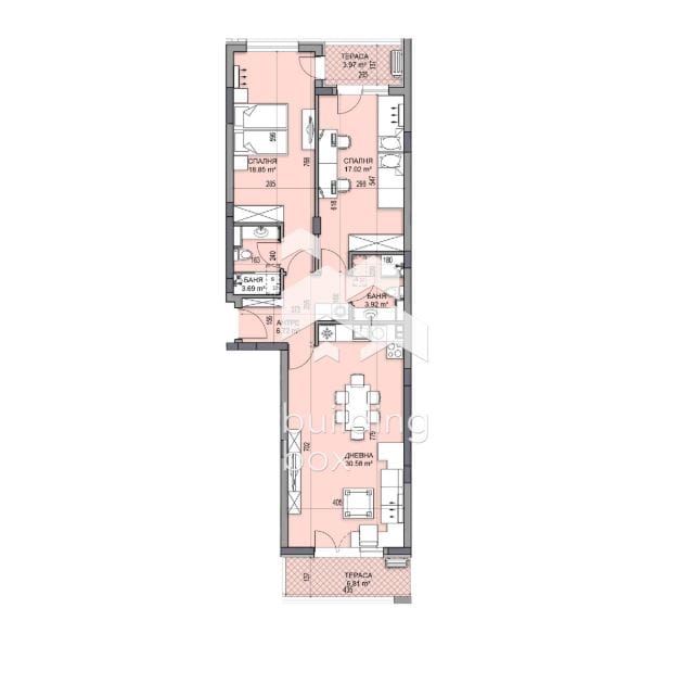 Тристаен апартамент в нов и луксозен комплекс - кв. Гагарин. - 0