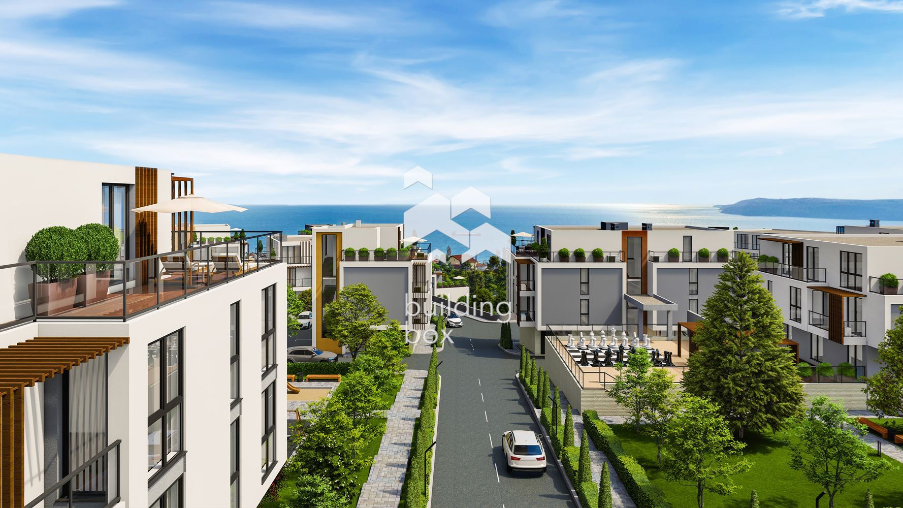 Двустаен апартамент в затворен комплекс в парк с морска панорама - 0