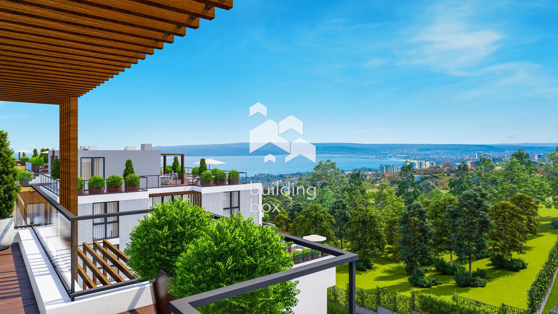 Двустаен апартамент в затворен комплекс в парк с морска панорама - 0