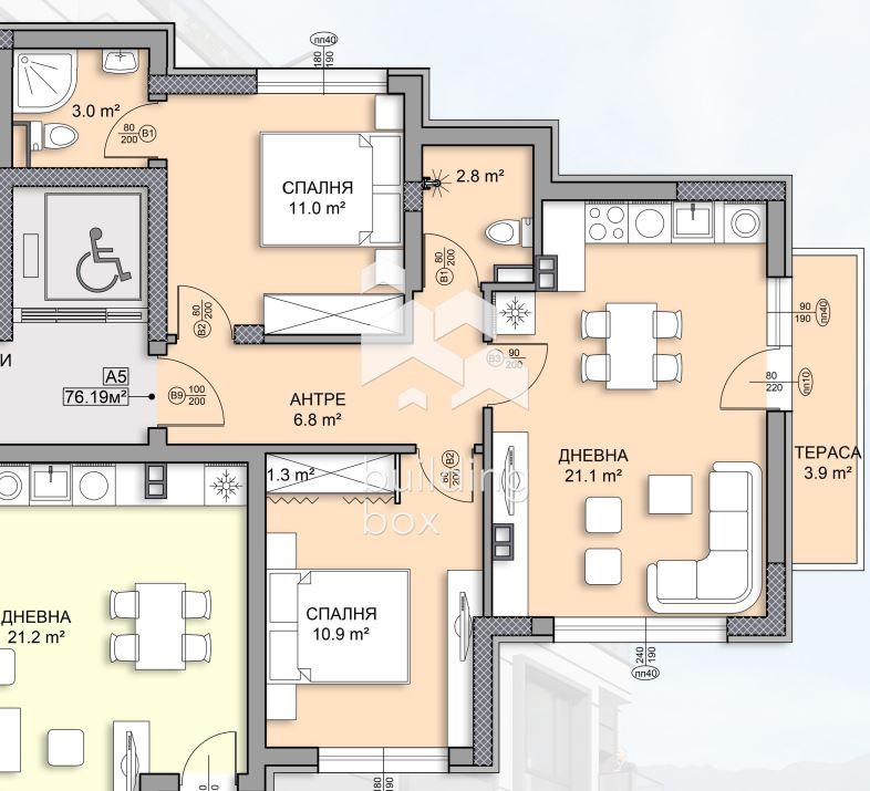 Тристаен в Дървеница - 0