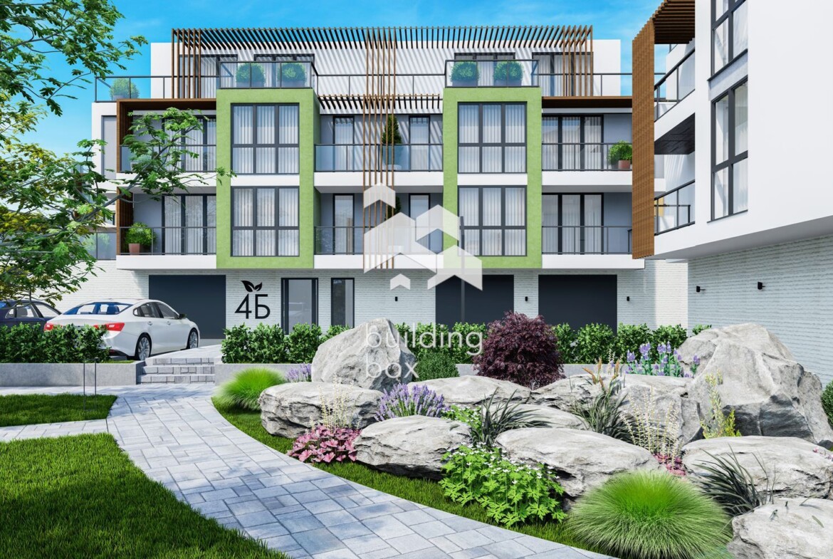 Двустаен апартамент с лаундж тераса в затворен комплекс в парк с морска панорама - 0