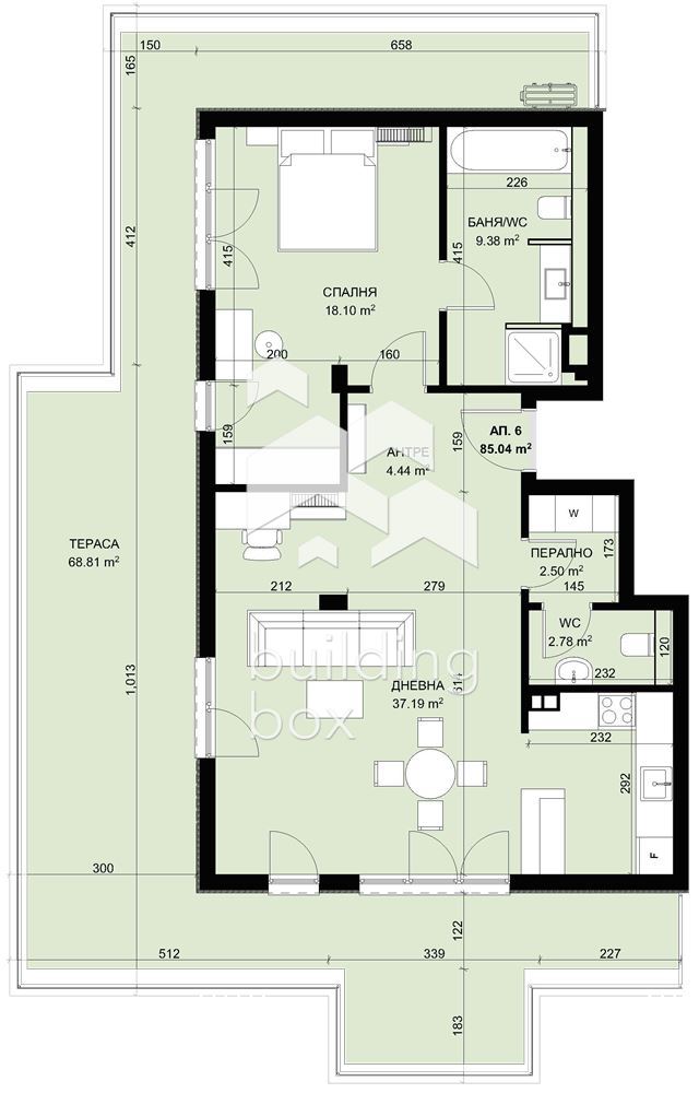 Двустаен апартамент в затворен комплекс в парк с морска панорама - 0