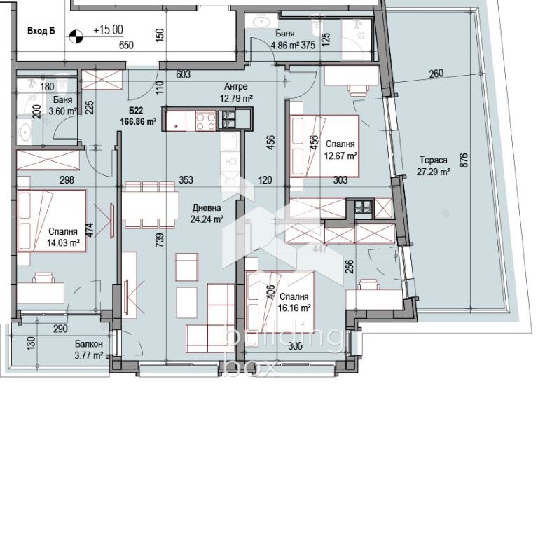 Четиристаен апартамент в ж.к. Оборище - 0