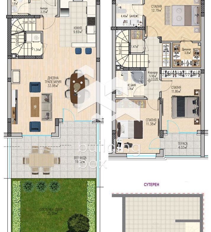 Градска къща с 3 спални в затворен комплекс тип "Town House" - 0