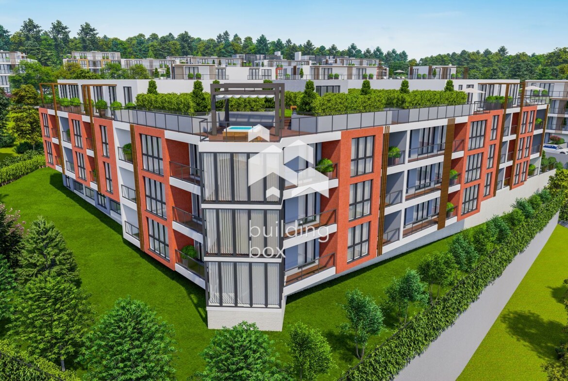 Четиристаен апартамент със 70 кв.м. дневна в затворен комплекс в парк с морска панорама - 0