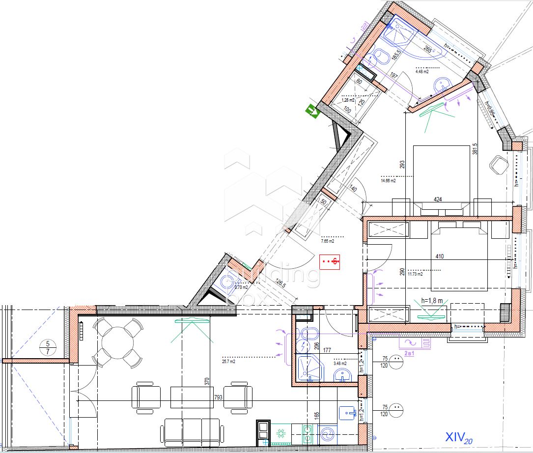 Тристаен апартамент в Център - 0