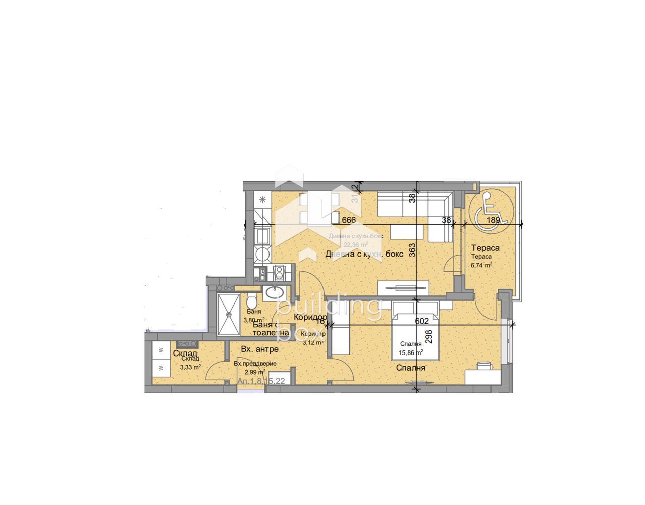 Двустаен апартамент - кв. Остромила - 0