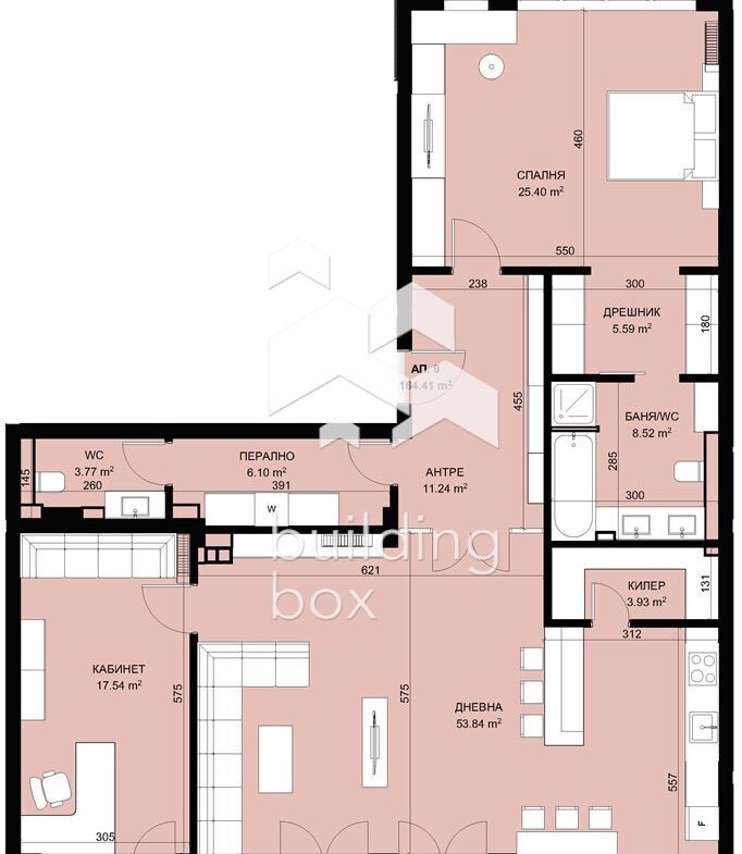 Тристаен апартамент с двор в затворен комплекс в парк с морска панорама - 0