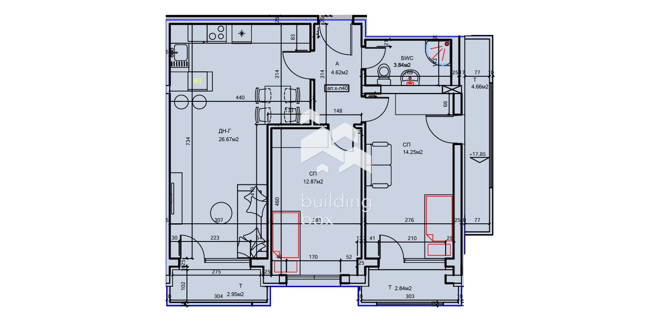 Тристаен апартамент на метри от Мол Марково Тепе - 0