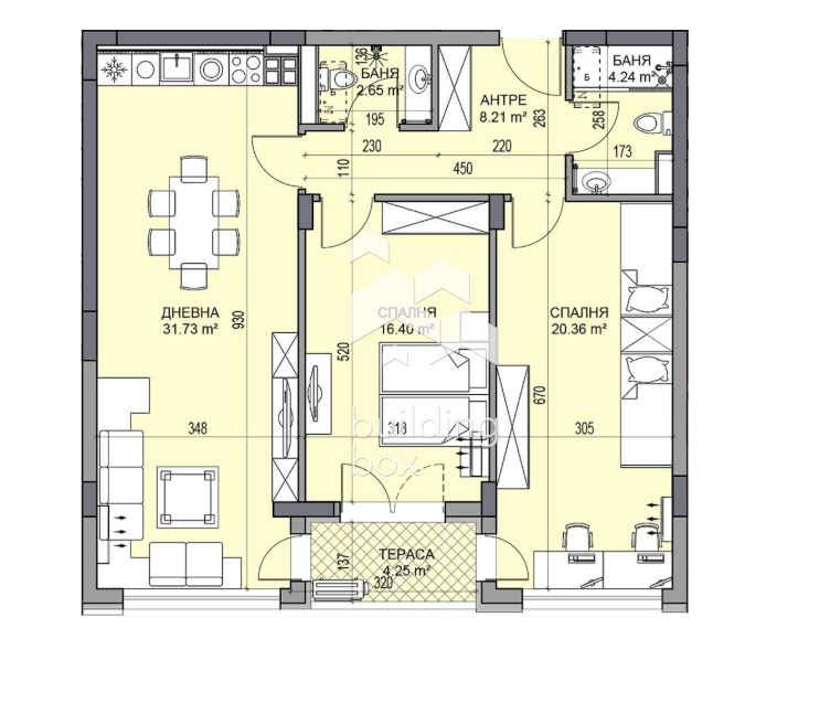 Тристаен апартамент в нов и луксозен комплекс - кв. Гагарин. - 0