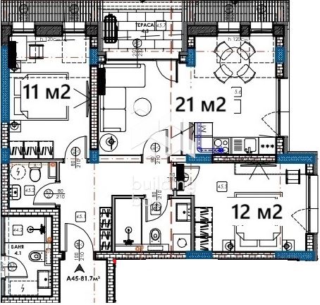 Тристаен апартамент в новострояща се сграда - 0
