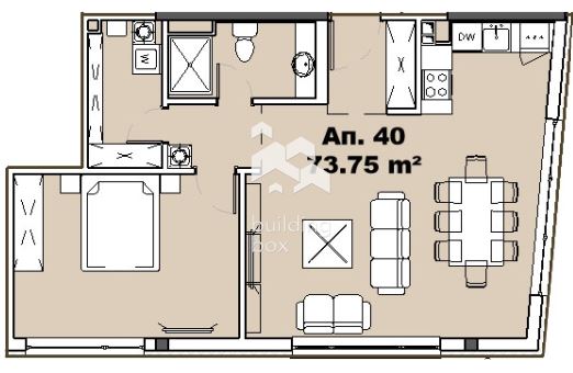 Двустаен апартамент в кв. Карпузица - 0
