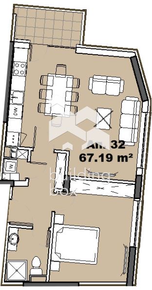 Двустаен апартамент в кв. Карпузица - 0