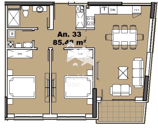 Тристаен апартамент в ж.к. Княжево - 0