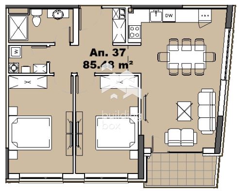 Тристаен апартамент в кв. Карпузица - 0