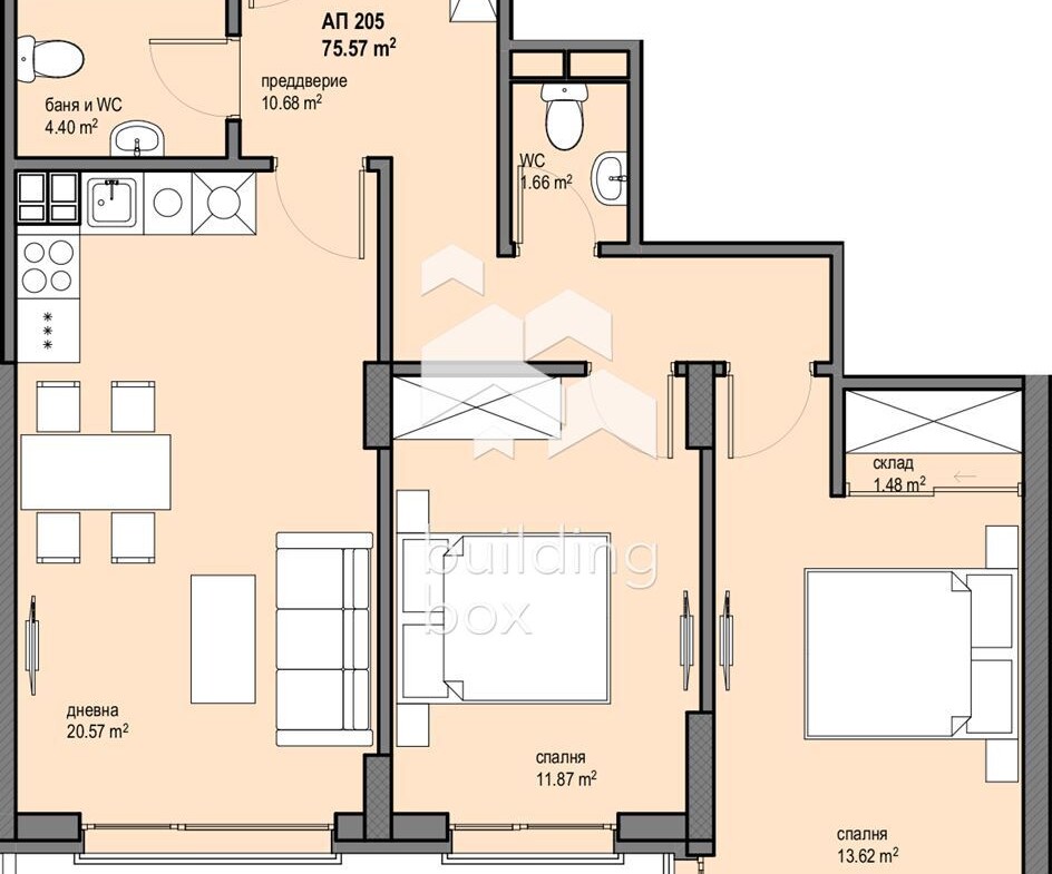 Тристаен апартамент в новострояща се сграда близо до бъдеща метростанция в квартал Левски Г - 0