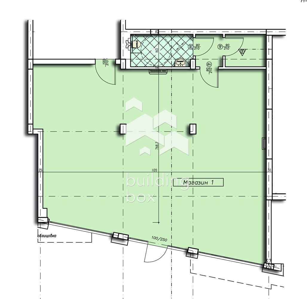 Продава просторен магазин или офис в Стрелбище - 0