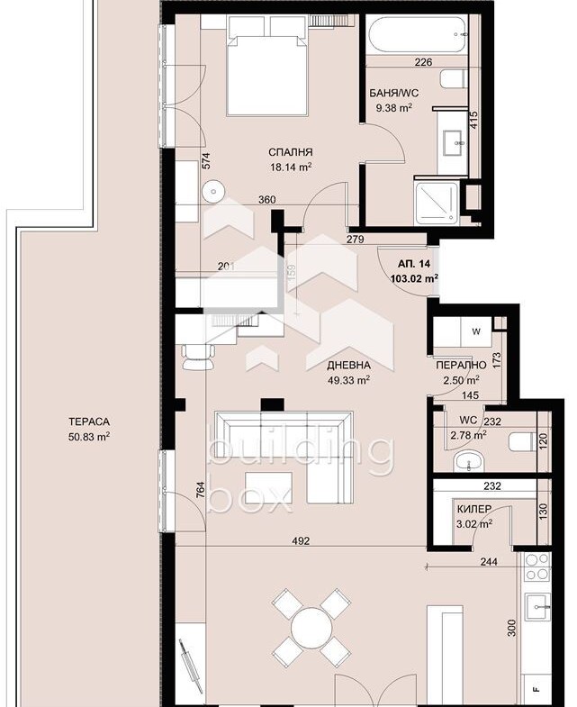 Двустаен апартамент в затворен комплекс в парк с морска панорама - 0