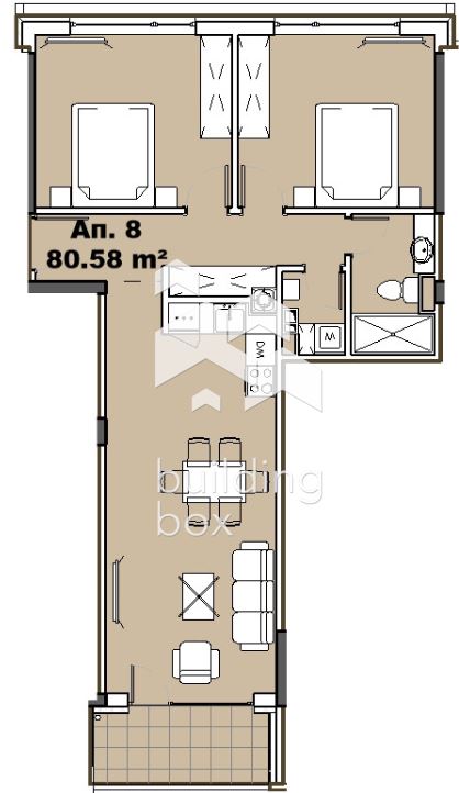 Тристаен апартамент в ж.к. Княжево - 0