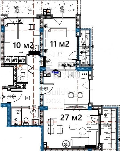 Тристаен апартамент в новострояща се сграда - 0