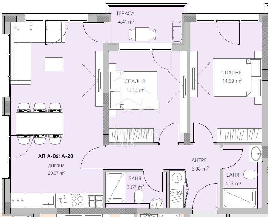 Тристаен апартамент в малка сграда на 3 етажа - 0