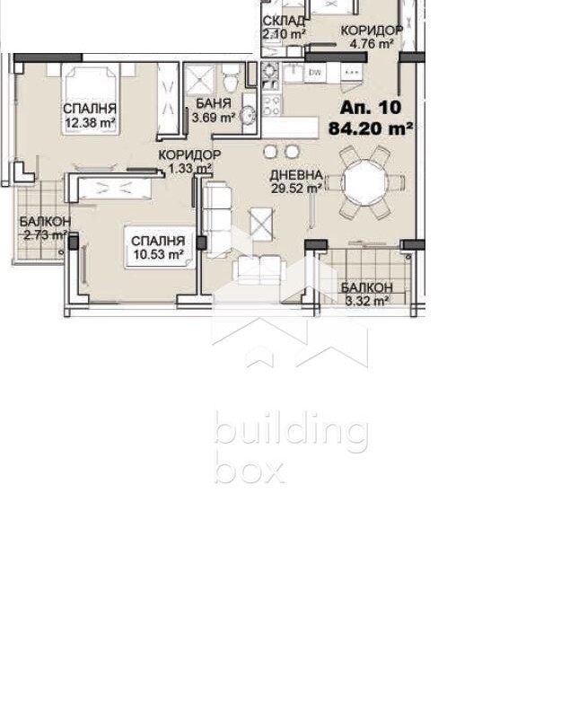 Тристаен апартамент в ж.к. Княжево - 0