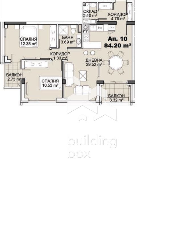 Тристаен апартамент в ж.к. Княжево - 0