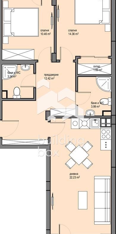 Тристаен апартамент в новострояща се сграда близо до Ритейл парк , Красна Поляна - 0