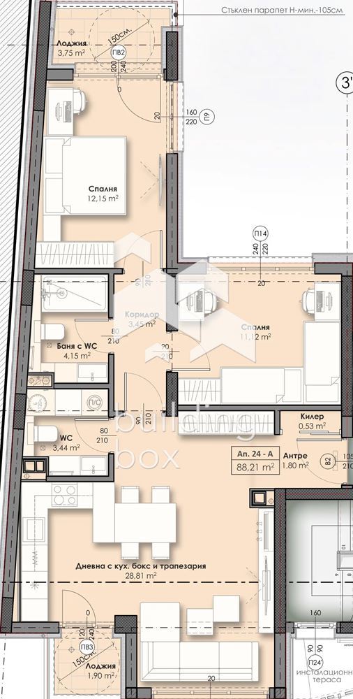 3-стаен - София - 0