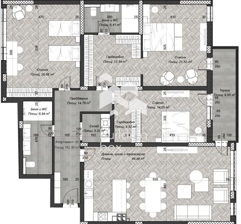 4-стаен апартамент в Центъра - 0