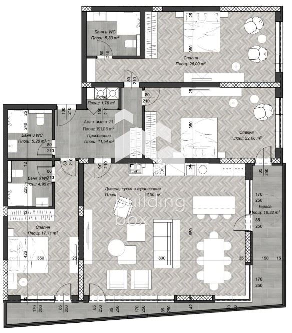 4-стаен апартамент в Центъра - 0