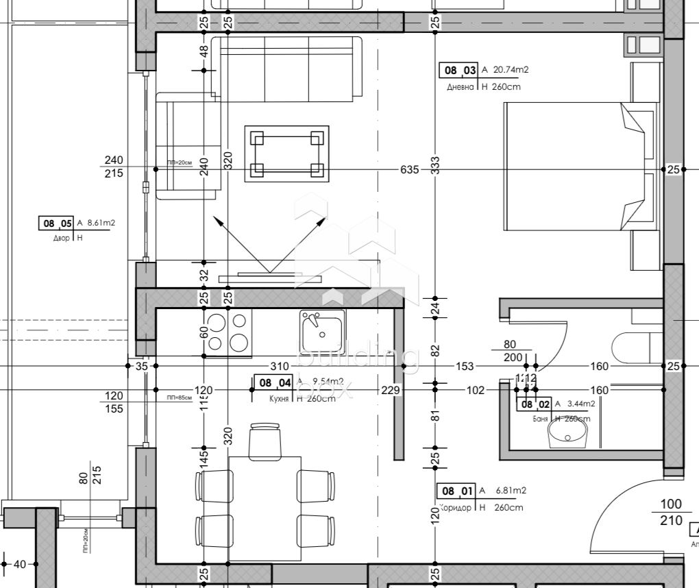 Едностаен апартамент - кв. "Кършияка" - 0