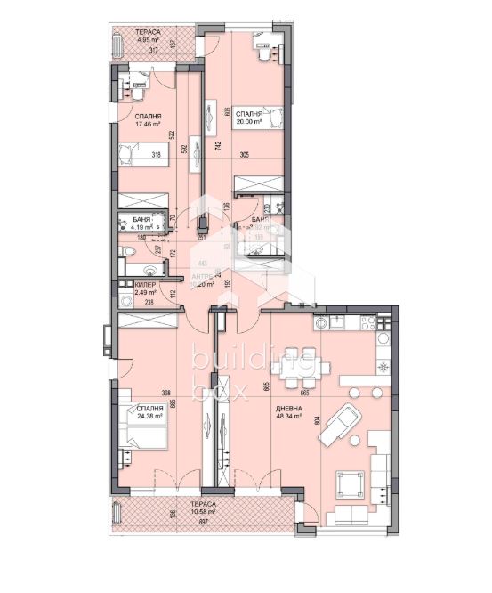 Четиристаен апартамент в нов и луксозен комплекс - кв. Гагарин. - 0