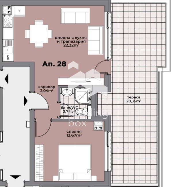 Двустаен апартамент - ж.к. "Христо Ботев" - 0